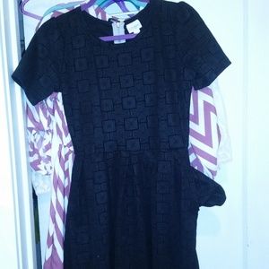 LulaRoe Amelia Black  Zipper Dress W/ Pockets